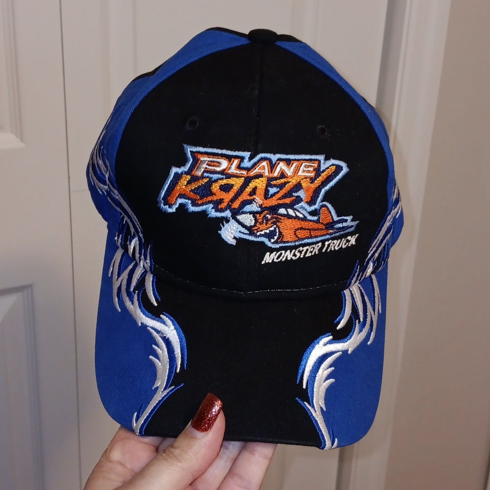 Port Authority Black and Blue Cap Monster Truck Velcro